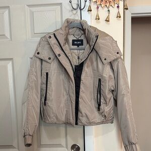 BCBG Women's Beige Puffer Jacket
